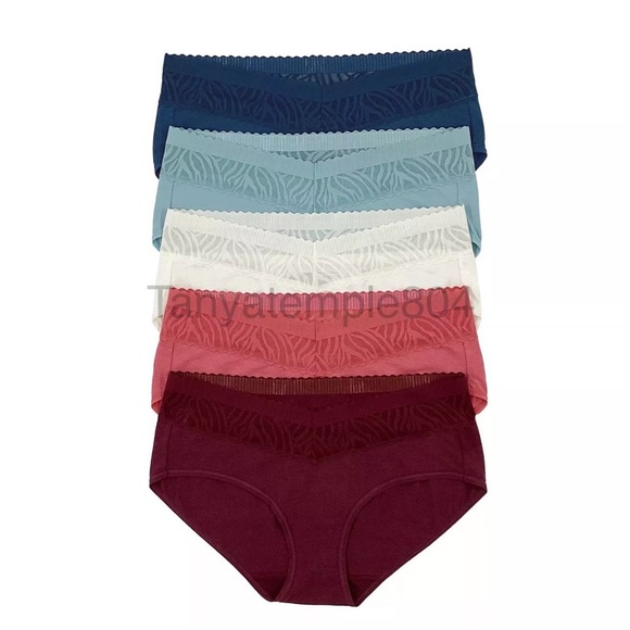 Felina Ladies'Telina Stay in Place Hipster - 5 Pack, Size L Blue Pack - Picture 1 of 11
